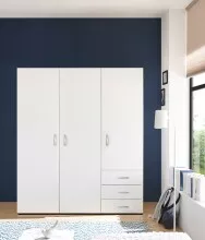 Kleiderschrank >Harry< ((BxHxT) 150x176x52 cm) in Weiß - 150x176x52cm (BxHxT)