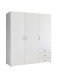 Kleiderschrank >Harry< ((BxHxT) 150x176x52 cm) in Weiß - 150x176x52cm (BxHxT)