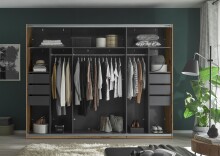 Kleiderschrank >Briga< in Artisan Eiche / Graphit - 270x210x54cm (BxHxT)