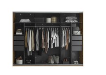 Kleiderschrank >Briga< in Artisan Eiche / Graphit - 270x210x54cm (BxHxT)