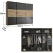 Kleiderschrank >Briga< in Artisan Eiche / Graphit - 270x210x54cm (BxHxT)