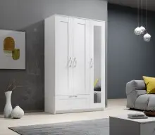 Kleiderschrank >Salias< in Weiß -...