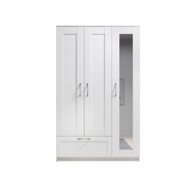 Kleiderschrank >Salias< in Weiß - 117x190x50cm (BxHxT)
