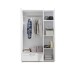 Kleiderschrank >Salias< in Weiß - 117x190x50cm (BxHxT)