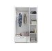 Kleiderschrank >Salias< in Weiß - 117x190x50cm (BxHxT)
