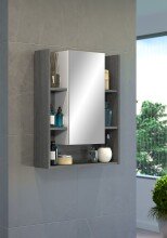 Badezimmerspiegelschrank >Daily< in Weiß Hochglanz - 60x77x18 (BxHxT)