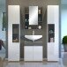 Badezimmerspiegelschrank >Daily< in Weiß Hochglanz - 60x77x18 (BxHxT)