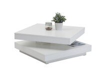 Couchtisch >BEN< in matt weiß aus...