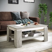 Couchtisch >TIM II< in beton/weiß aus...