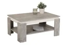 Couchtisch >TIM II< in beton/weiß aus...