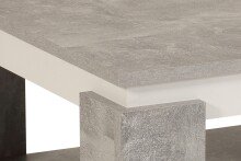 Couchtisch >TIM II< in beton/weiß aus Holzwerkstoff - 90x40x60cm (BxHxT)
