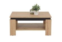 Couchtisch >TIM II< in Artisan Eiche aus Holzwerkstoff - 90x40x60cm (BxHxT)