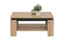 Couchtisch >TIM II< in Artisan Eiche aus Holzwerkstoff - 90x40x60cm (BxHxT)