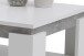 Couchtisch >TIM II< in weiß/Beton-Optik aus Holzwerkstoff - 90x40x60cm (BxHxT)