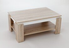 Couchtisch >TIM II< in Eiche/weiß aus Holzwerkstoff - 90x40x60cm (BxHxT)