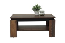 Couchtisch >TIM II< in Oldwood/schwarz aus Holzwerkstoff - 90x40x60cm (BxHxT)