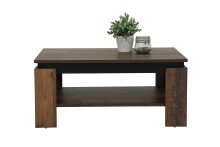 Couchtisch >TIM II< in Oldwood/schwarz aus Holzwerkstoff - 90x40x60cm (BxHxT)