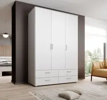 Kleiderschrank >Spazio< in Weiß -...