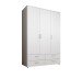 Kleiderschrank >Spazio< in Weiß - 137,8x198,6x48cm (BxHxT)