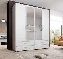 Kleiderschrank >Spazio< in Weiß -...