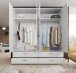 Kleiderschrank >Spazio< in Weiß - 183,1x198,6x48cm (BxHxT)
