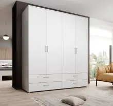 Kleiderschrank >Spazio< in Weiß -...