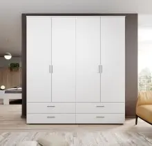 Kleiderschrank >Spazio< in Weiß -...