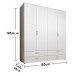 Kleiderschrank >Spazio< in Weiß - 183,1x198,6x48cm (BxHxT)