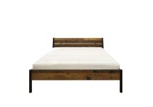Bett >Marseille< in Old Style Dunkel - 146,4x73,4x215,6cm (BxHxT)