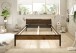 Bett >Marseille< in Old Style Dunkel - 146,4x73,4x215,6cm (BxHxT)