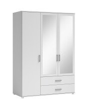 Kleiderschrank >Ivar< in Weiß - 125x190x51cm...