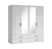 Kleiderschrank >Ivar< in Weiß - 180x190x51cm...