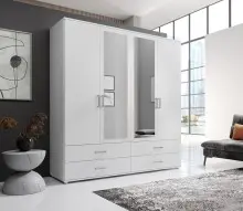 Kleiderschrank >Ivar< in Weiß - 180x190x51cm...