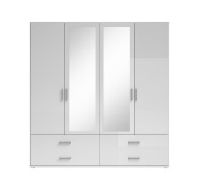 Kleiderschrank >Ivar< in Weiß - 180x190x51cm...