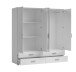 Kleiderschrank >Ivar< in Weiß - 180x190x51cm (BxHxT)
