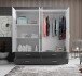 Kleiderschrank >Ivar< in Weiß Abs. Graphit - 180x190x51cm (BxHxT)