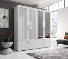 Kleiderschrank >Ivar< in Weiß - 180x190x51cm...