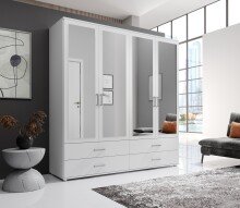 Kleiderschrank >Ivar< in Weiß - 180x190x51cm...