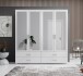 Kleiderschrank >Ivar< in Weiß - 180x190x51cm (BxHxT)
