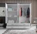 Kleiderschrank >Ivar< in Weiß - 180x190x51cm (BxHxT)