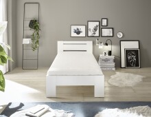 Bett >Cannes< in Weiß - 95x71x204cm (BxHxT)