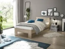 Bett >Cannes< in Eiche Sonoma - 95x71x204cm (BxHxT)