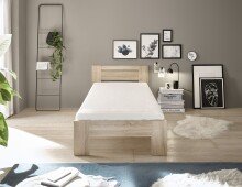 Bett >Cannes< in Eiche Sonoma - 95x71x204cm (BxHxT)