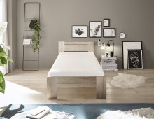 Bett >Cannes< in Eiche San Remo hell - 95x71x204cm (BxHxT)