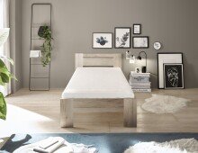 Bett >Cannes< in Eiche San Remo hell - 95x71x204cm (BxHxT)