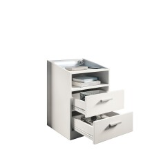 Nachtkommode >Lumo< in Weiß - 46x67x42cm (BxHxT)