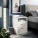 Nachtkommode >Lumo< in Weiß - 46x67x42cm (BxHxT)