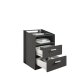 Nachtkommode >Lumo< in Graphit - 46x67x42cm (BxHxT)