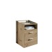 Nachtkommode >Lumo< in Artisan Eiche - 46x67x42cm (BxHxT)