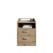 Nachtkommode >Lumo< in Artisan Eiche - 46x67x42cm (BxHxT)
